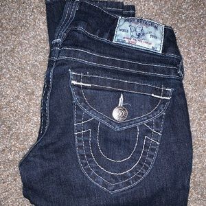 True Religion dark wash skinnies